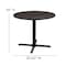 Flash Furniture Round 35.5" W, 35.5" L, 30" H, Laminate Top, Grey GC-M-BLK-15-GRY-GG - alternate 4
